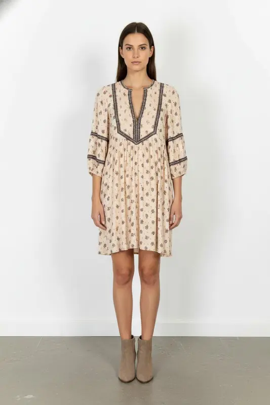 Robe Courte Beige - Taille XS/34