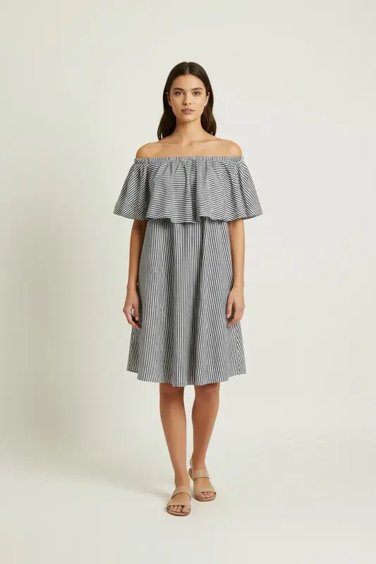 Robe Courte Blanche et Noire - Taille S/36