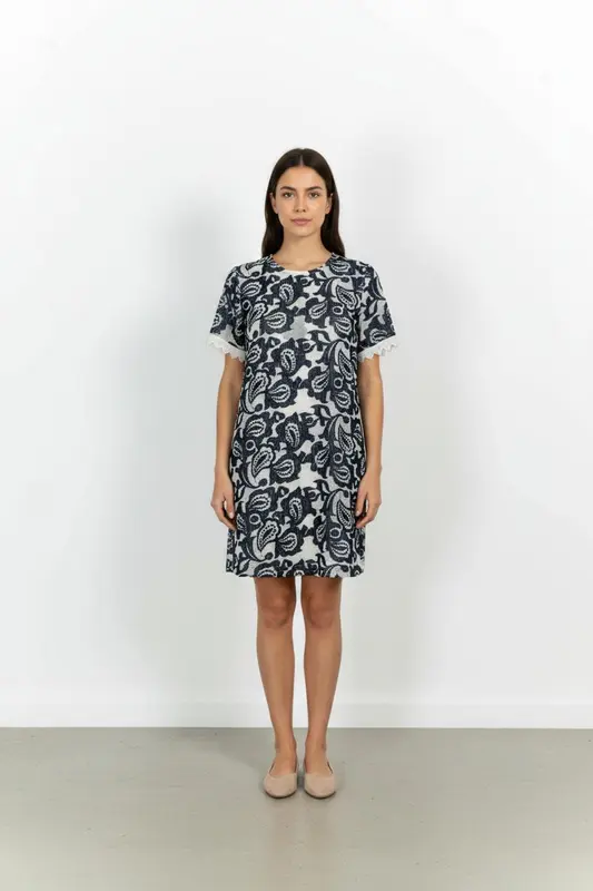 Robe Courte Bleu et Blanche - Taille M/38 - imparfaites