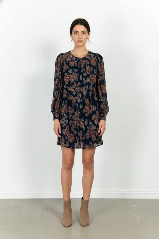 Robe Courte Bleu et Rouge - Taille XS/34