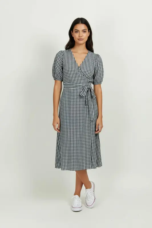 Robe Courte Bleue et Blanche - Taille M/38