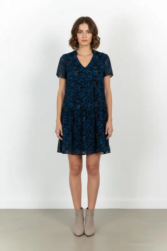 Robe Courte Bleue et Noire - Taille XS/34