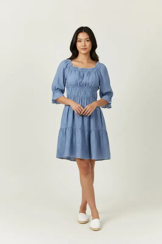 Robe Courte Bleue - Taille L/40