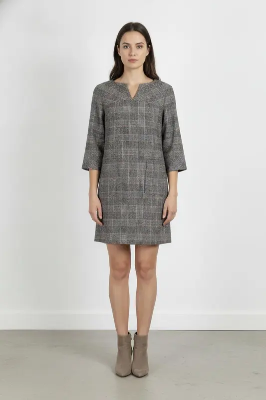 Robe Courte Grise et Rouge - Taille XXL/44