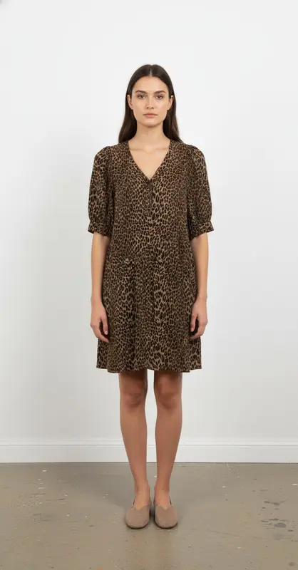 Robe Courte Marron et Noire - Taille XS/34