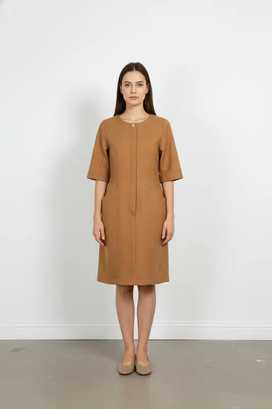 Robe Courte Marron - Taille S/36