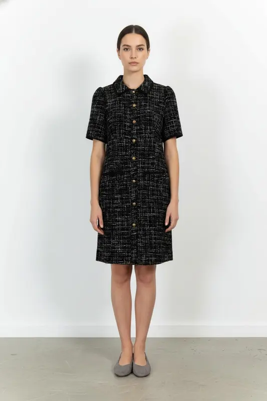 Robe Courte Noire et Blanche - Taille L/40