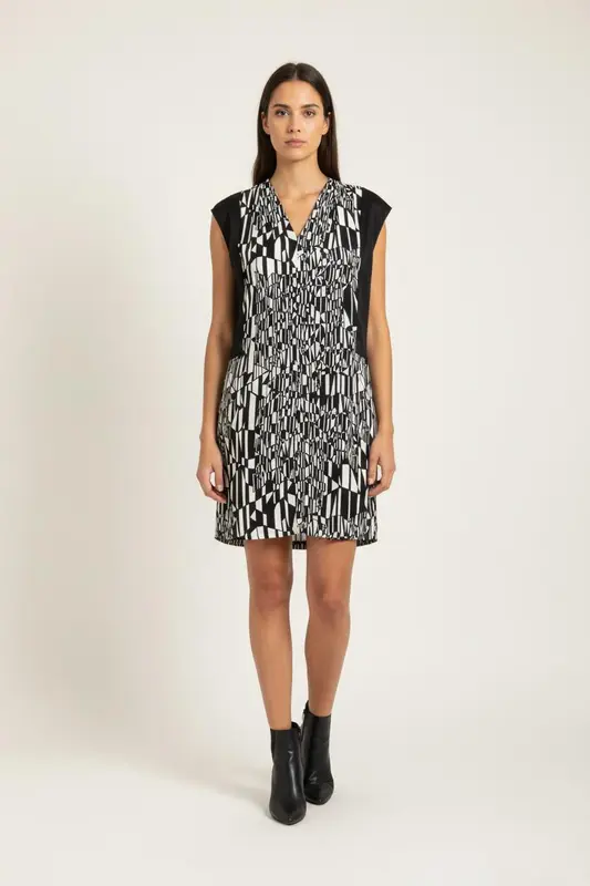 Robe Courte Noire et Blanche - Taille M/38