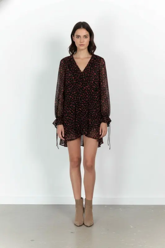 Robe Courte Noire et Rouge - Taille L/40