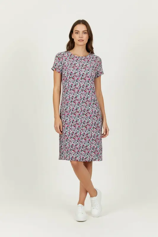 Robe Courte Rose et Blanche - Taille S/36