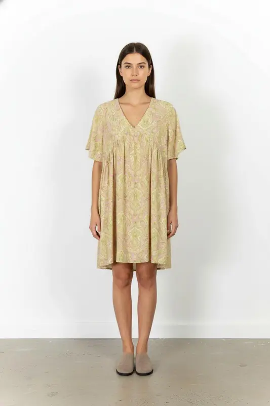 Robe courte rose et jaune - Taille S/36