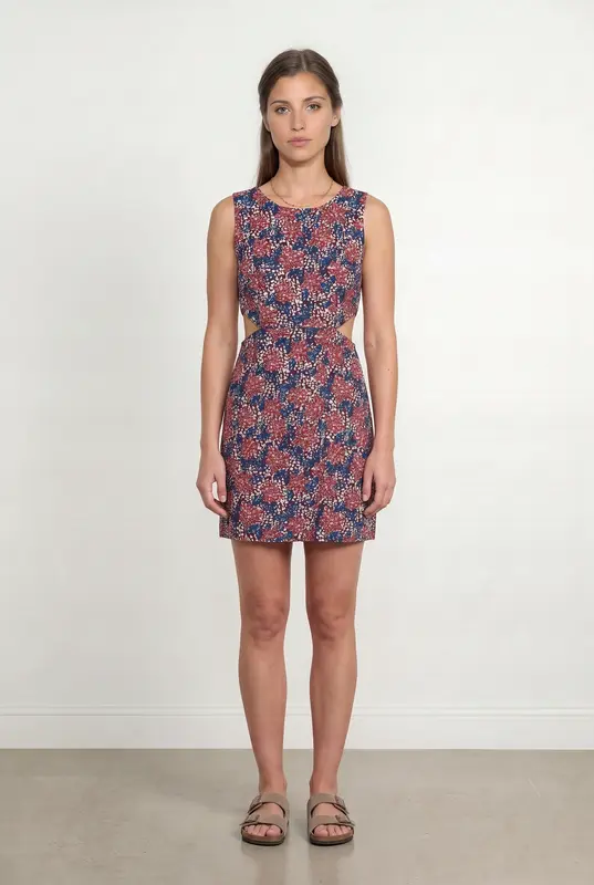 Robe Courte Rouge et Bleu - Taille M/38