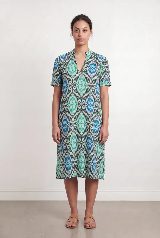 Robe Courte Verte et Bleue - Taille L/40