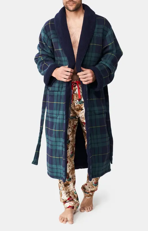 Robe de chambre polaire - Ecossais