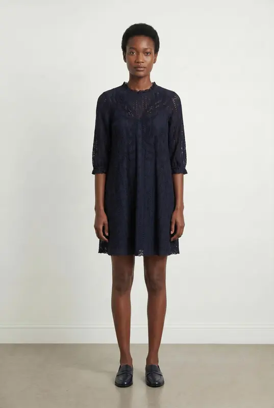 Robe Dentelle Bleue - Taille XS/34