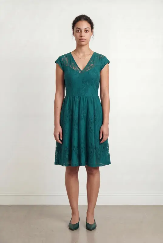 Robe Dentelle Verte - Taille L/40