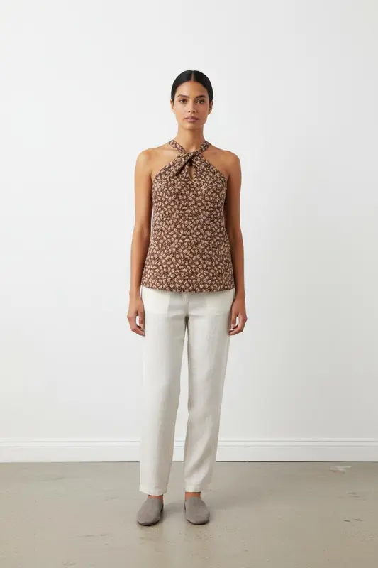 Robe Dos Nu Marron et Beige - Taille S/36
