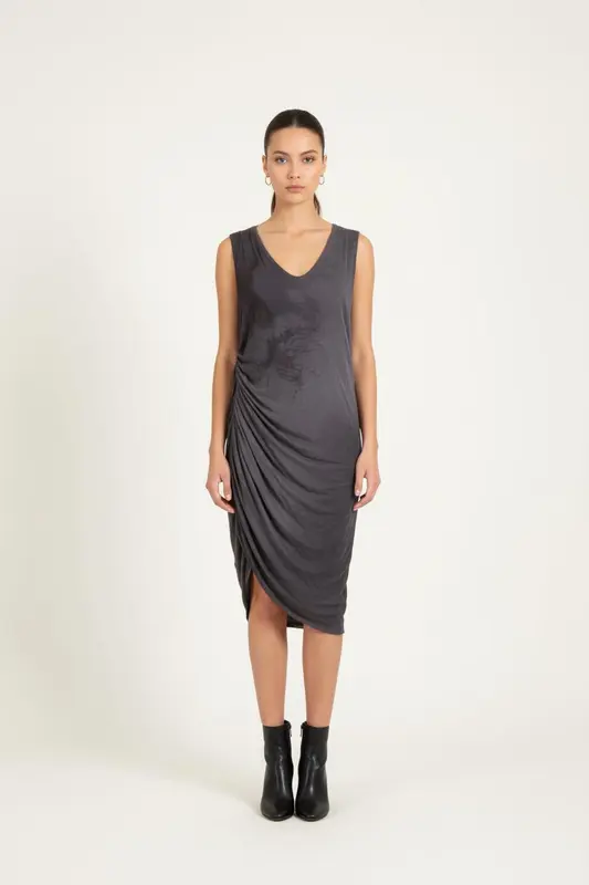 Robe Drapée Grise - Taille S/36