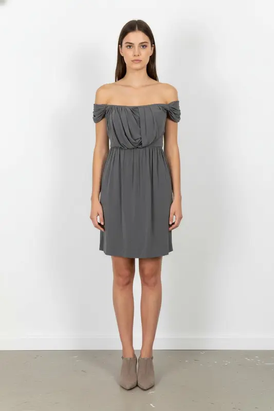 Robe Drapée Grise - Taille XS/34