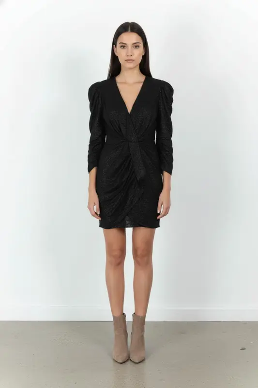 Robe Drapée Noire - Taille L/40