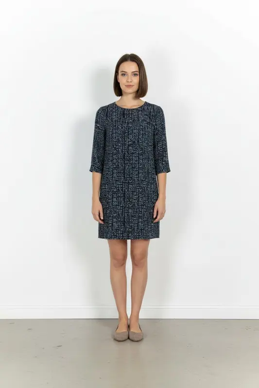 Robe Droite Bleu et Blanc - Taille M/38
