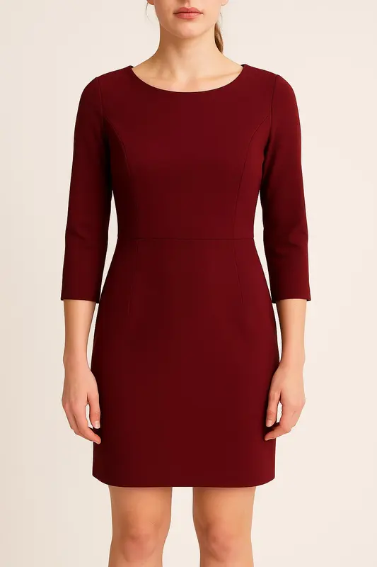 Robe Droite Bordeaux - Taille L/40