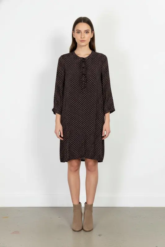 Robe Droite Noir et Beige - Taille L/40
