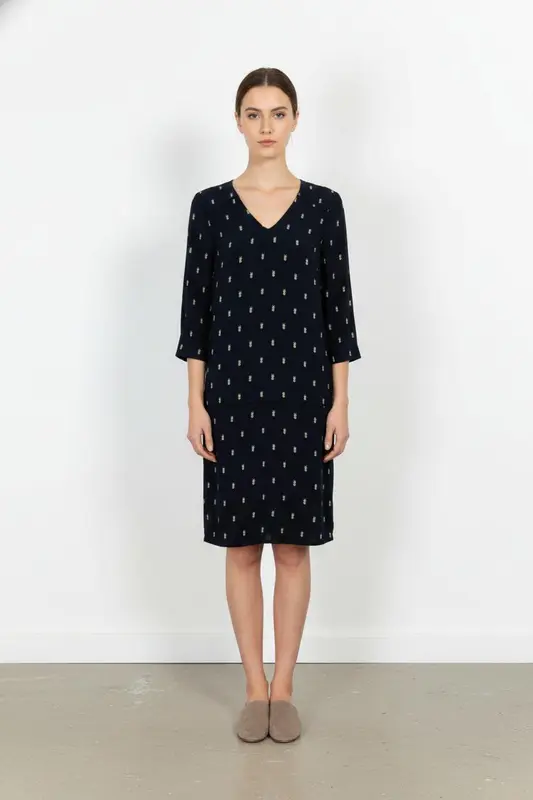 Robe Droite Noire et Blanche - Taille XS/34