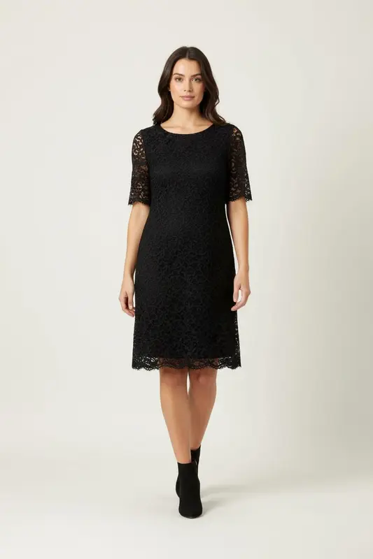 Robe en dentelle noire - Taille M/38