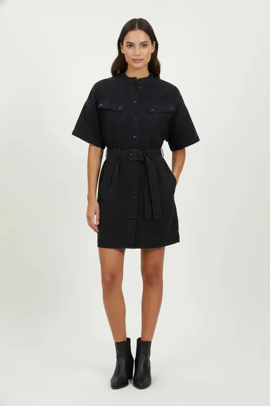 Robe en Jean Noire - Taille XS/34