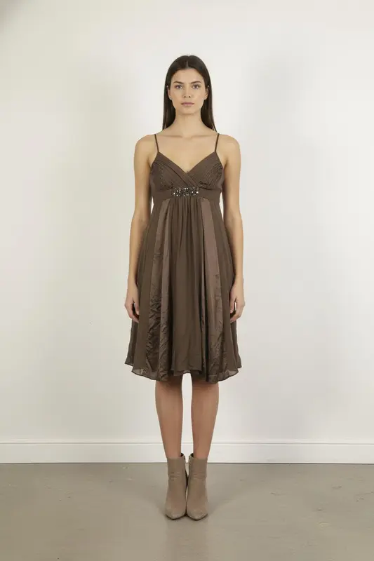Robe Évasée Marron - Taille L/40