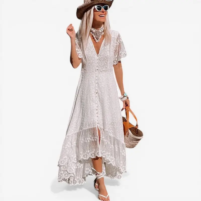 Robe femme à manches courtes