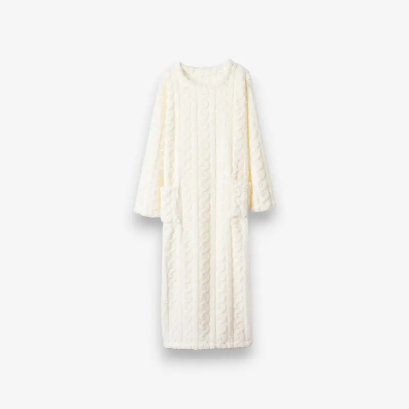 Robe femme manches longues col rond