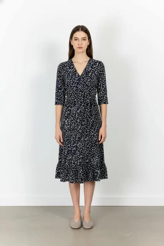 Robe Fleurie Bleu et Blanc - Taille XS/34