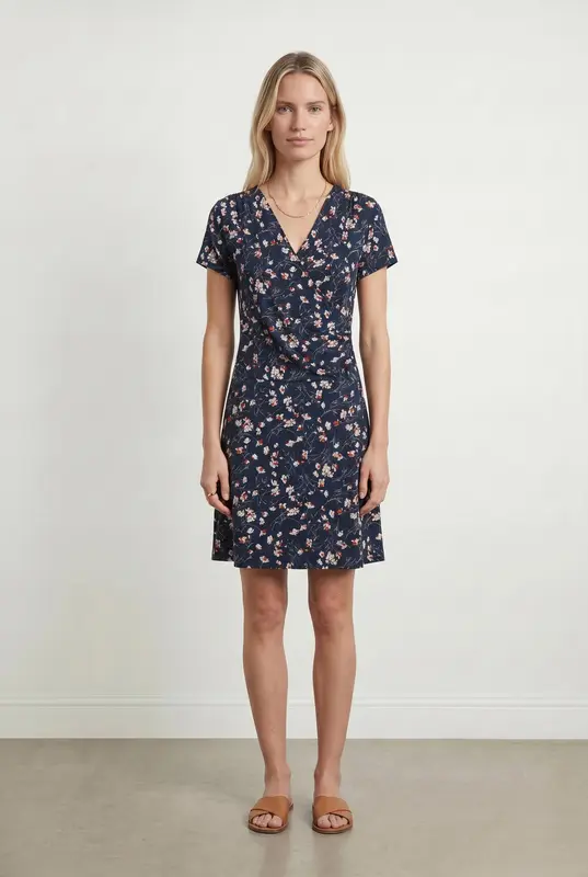 Robe Fleurie Bleu et Blanche - Taille S/36