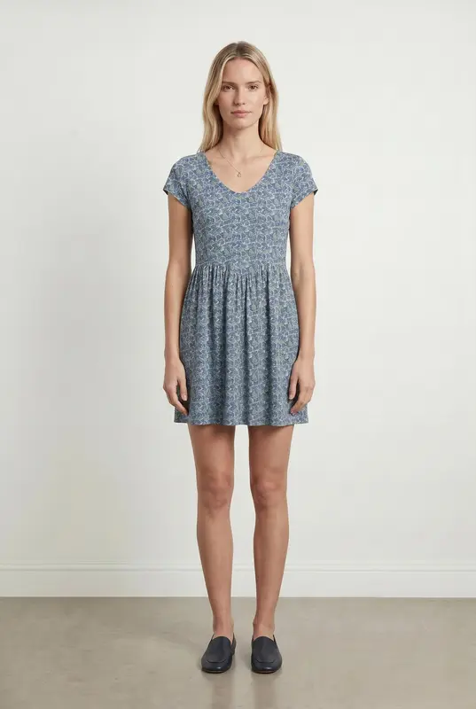 Robe Fleurie Bleue - Taille XS/34
