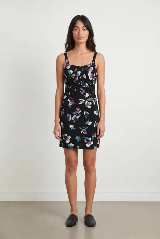 Robe Fleurie Noire et Multicolore - Taille M/38