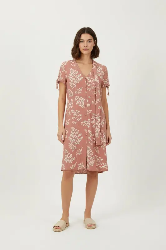 Robe Fleurie Rose et Blanche - Taille M/38