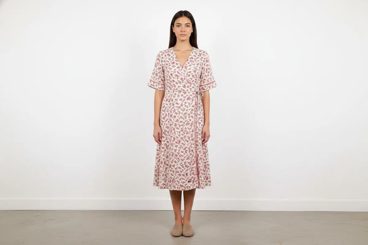 Robe Fleurie Rose et Rouge - Taille M/38