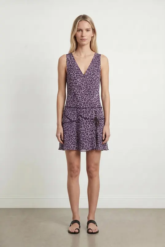 Robe Imprimée Violette - Taille S/36