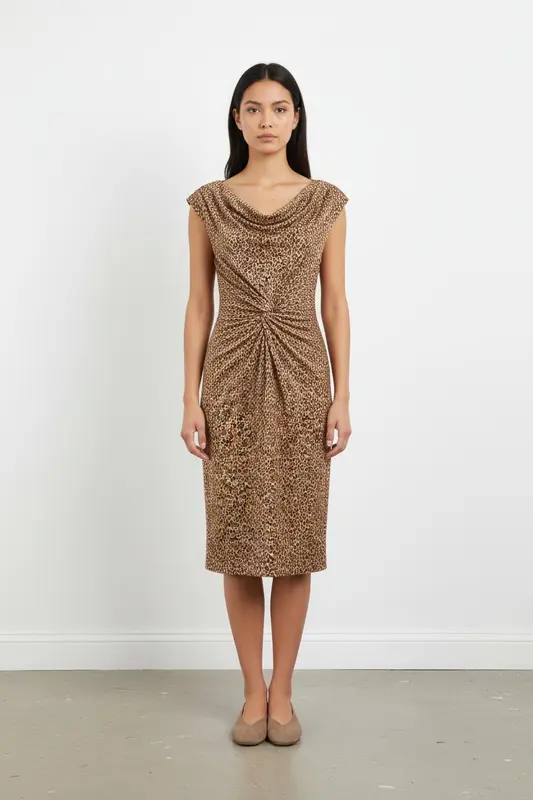 Robe léopard marron - Taille S/36