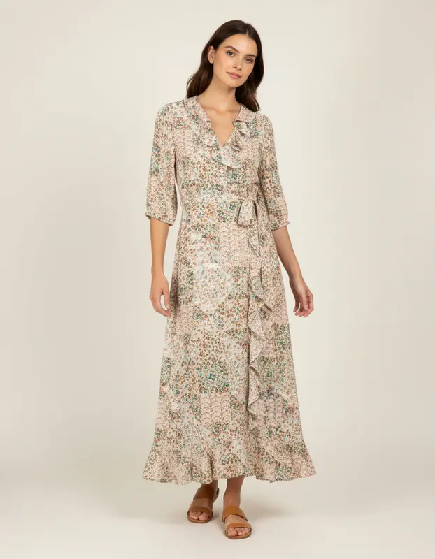 Robe longue à motifs - Taille L/40