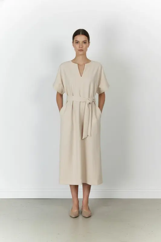 Robe Longue Beige - Taille S/36 - imparfaites