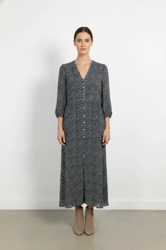 Robe Longue Bleu et Blanc - Taille L/40