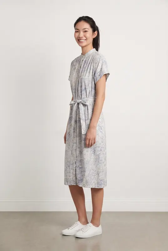 Robe Longue Bleu et Blanc - Taille XS/34