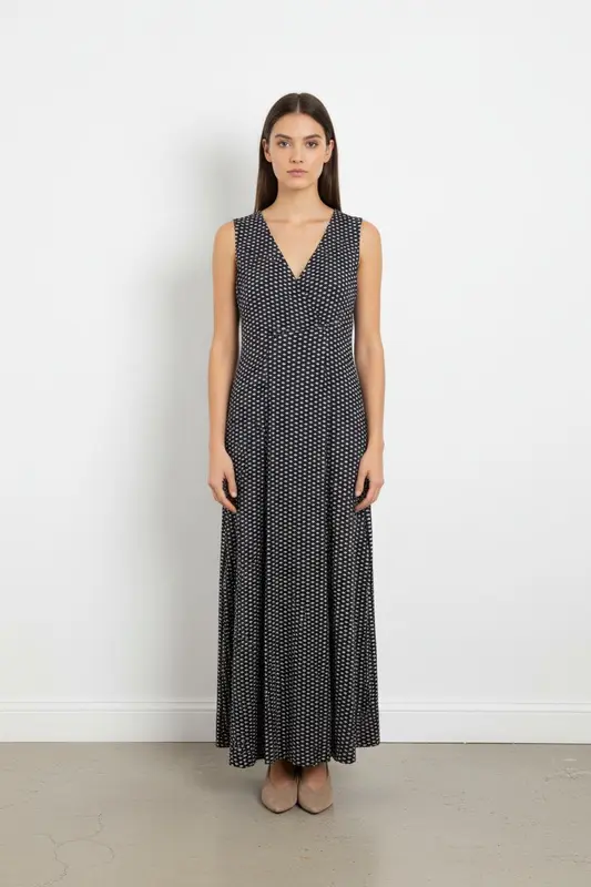 Robe Longue Bleue et Blanche - Taille M/38