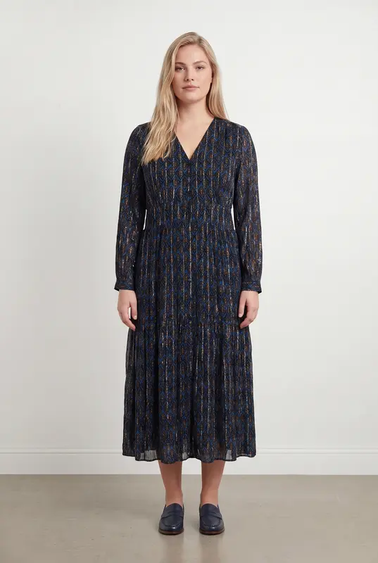 Robe Longue Bleue et Noire - Taille XL/42