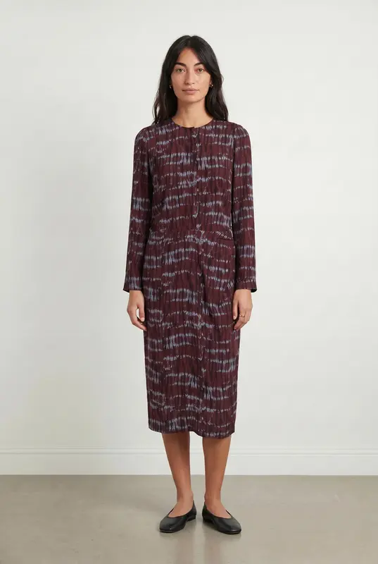 Robe Longue Bordeaux et Bleu - Taille S/36