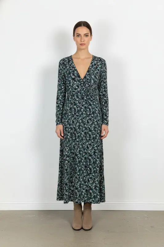 Robe Longue Fleurie Multicolore - Taille M/38