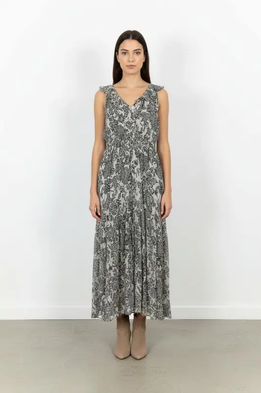 Robe Longue Grise et Noire - Taille XL/42 - imparfaites